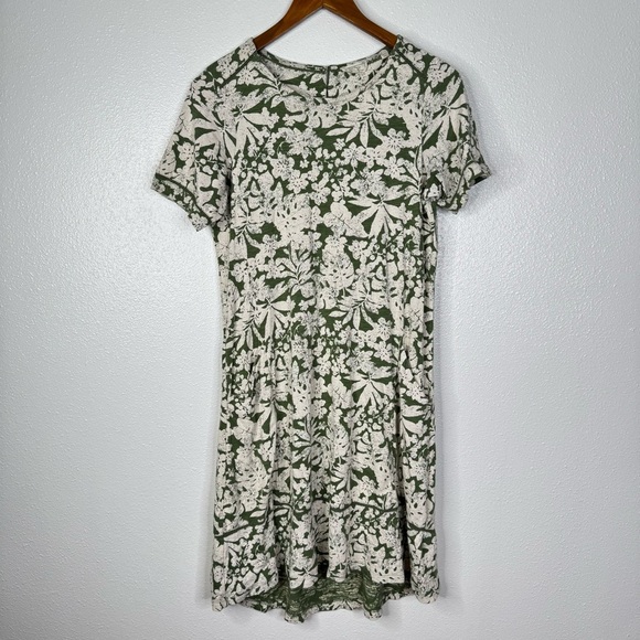 Fat Face Simone Tropical Floral Slight Hi-Lo Dress Size 4 Long - Picture 1 of 7